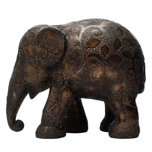 Produktbild: Elephant Parade - Elefanten Deko | Handbemalt | Deko Elefant Figur Bunt Wohnzimmer Pop-Art Deko Figuren Elefanten Statue aus Harz Dekofiguren Wohnzimmer - Golden Clovers | 10cm