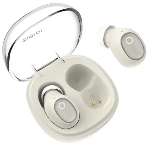Produktbild: eleror Mini BT Kopfhörer T1, Drahtlose Bluetooth Ohrhörer für Kleine Ohren Kanal Kristall Ohrstöpsel Bluetooth mit Rauschunterdrückung Anruf, Immersiver Sound für Android Phone iPhone…