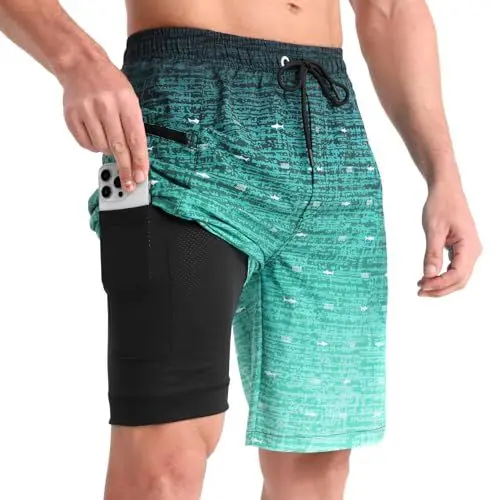 Produktbild: ELETOP Mens Swim Trunks mit Compression Liner 9