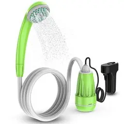 Produktbild: Eletorot Campingdusche mit Pumpe, Camping Dusche für Duschzelt, Mobile Dusche für Camping Outdoor Garten Auto, USB Aufladbar Akku mit 1.8m Schlauch
