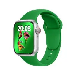 Produktbild: ELETTRONEO SBC1 Armband für Apple Watch Band Sport Ultra 2 49mm, Series 10 46mm, 9 8 7 45mm 41mm, SE 6 5 4 44mm 40mm, 3 2 1 42mm 38mm Damen Herren Silikon Strap, Grüne Weihnachten