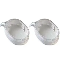 Produktbild: Eleutheromania 2 Stück Transparente Kabel Organizer Reise Mini Mit Schlüsselanhänger Kabeltasche Tragbare Aufbewahrungsbox für Tragbar Outdoor Reise Organizer (Weiß Transparent)