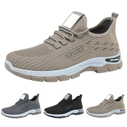 Produktbild: Elevate Shoes Herren Outdoor Schnürhalbschuhe Orthopädische Laufschuhe Breathable Sneakers Komfortable Turnschuhe Höhensteigerung Walkingschuhe Bequeme Stahlkappenschuhe Leicht Anzugschuhe