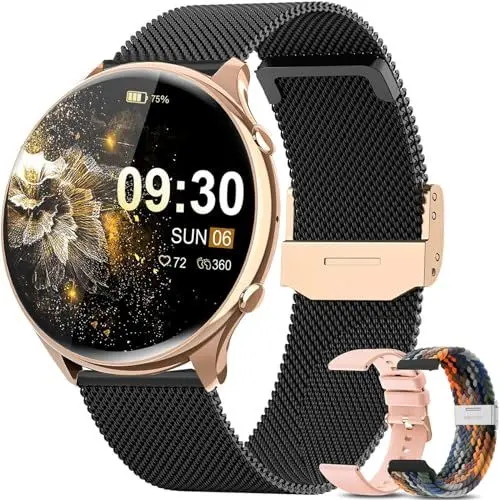 Produktbild: elfofle Smartwatch Damen mit Telefonfunktion, 1,39
