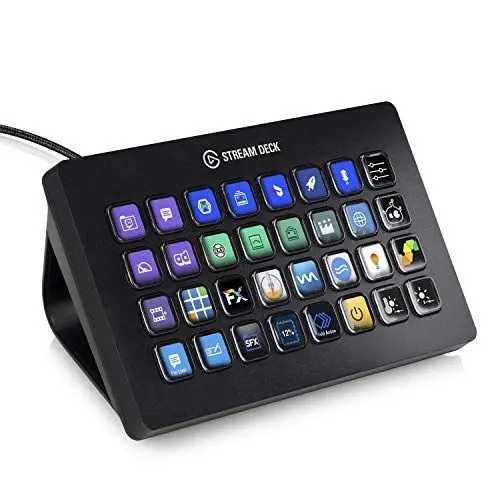 Produktbild: Elgato Stream Deck XL – erweiterter Studio-Controller, 32 Makrotasten, auslösen von Aktion in Apps und Software wie OBS, Twitch, YouTube und anderen, für Mac und PC