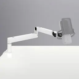 Produktbild: Elgato Wave Mic Arm LP White - Premium Low Profile Mikrofonarm für einen sauberen Arbeitsplatz, Tischklemme, vielseitig, voll einstellbar, ideal für Podcast, Streaming, Gaming, Home Office