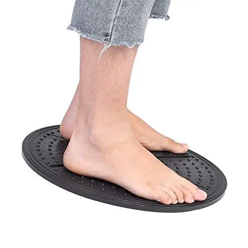 Produktbild: ZenithAur Body Balance Board, Wackelstabilitätsscheibe für Übungen, Fitness, Yoga, Pilates, Training, ideal für die Rehabilitation (Black outside and yellow inside)