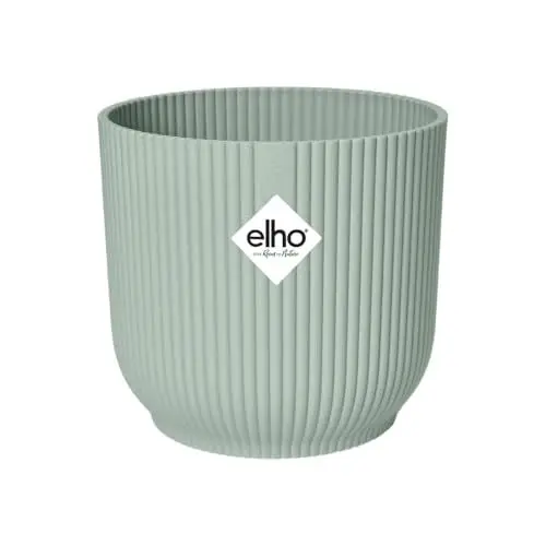 Produktbild: elho Vibes Fold Rund 16 Pflanzentopf - Blumentopf für Innen - 100% recyceltem Plastik - Ø 16.1 x H 14.8 cm - Grün/Sorbet Grün