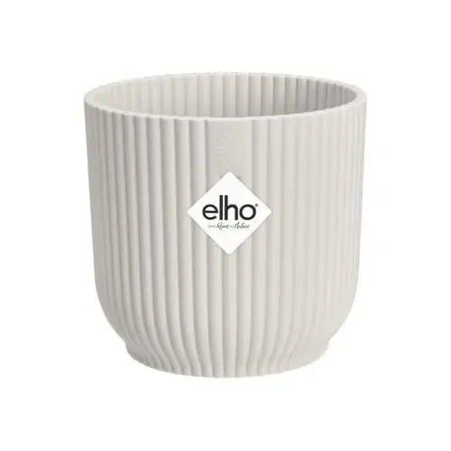 Produktbild: elho Vibes Fold Rund Mini 9 Pflanzentopf - Blumentopf für Innen - 100% recyceltem Plastik - Ø 9.3 x H 8.8 cm - Weiß/Seidenweiß