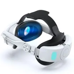 Produktbild: Elite Gurt mit Akku für Quest 3, NEWENMO 5300 mAh Akkupack, Kopfband, verstellbares VR-Zubehör für Quest 3 Halo-Gurt, um Druck zu reduzieren und die Spielzeit zu verlängern