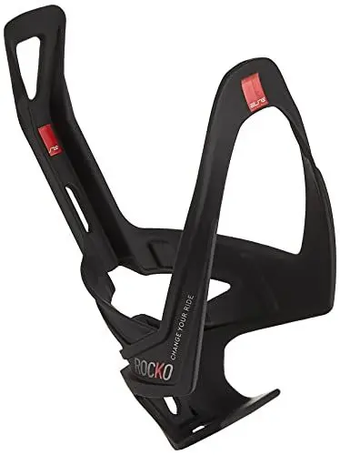 Produktbild: Elite Unisex – Erwachsene Rocko Trinkflaschenhalter, schwarz matt/rot, One Size