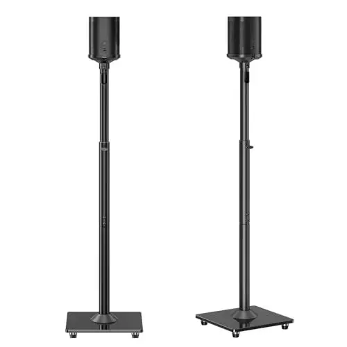 Produktbild: ELIVED Lautsprecherständer für Era 100 und Sonos One, One SL, Play: 1, Höhenverstellbar 88,8 cm-110,3 cm, Boxenständer Lautsprecher Ständer, 1 Paar, EV5024