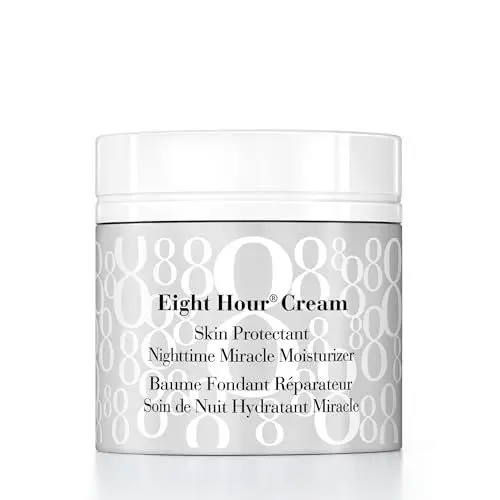 Produktbild: Elizabeth Arden Eight Hour Cream – Skin Protectant Nighttime Miracle Moisturizer, 50 ml, pflegende Nachtcreme mit beruhigendem Lavendel-Duft, intensive Feuchtigkeitspflege