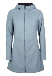 Produktbild: ELKLINE Damen Softshelljacke Soft Skills | Kapuzenmantel tailliert halblang | wasserabweisend windicht | 2013052, Farbe:ashblue, Größe:38