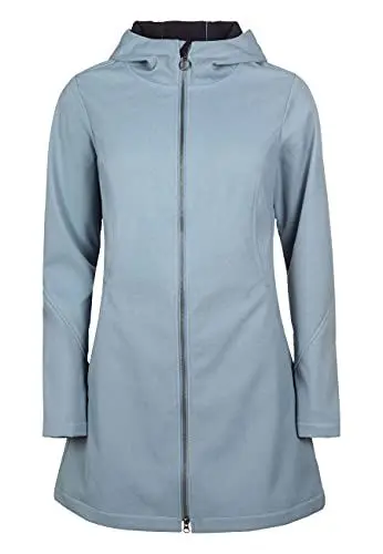 Produktbild: ELKLINE Damen Softshelljacke Soft Skills | Kapuzenmantel tailliert halblang | wasserabweisend windicht | 2013052, Farbe:ashblue, Größe:38