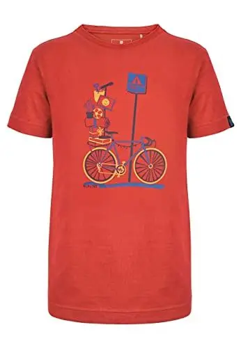 Produktbild: ELKLINE Jungen T-Shirt Zeltplatz 3041193, Größe:116-122, Farbe:Mandarin