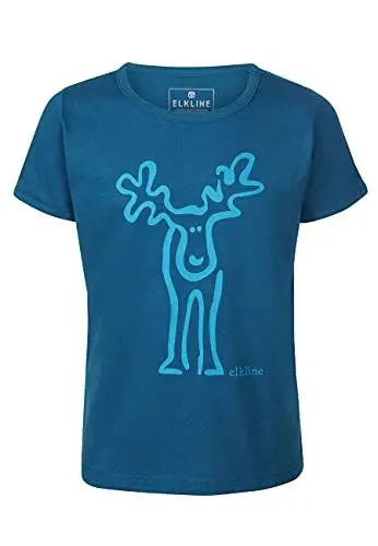 Produktbild: ELKLINE Mädchen T-Shirt Rudolfinchen 3241098, Farbe:inkblue - bluesea, Größe:116-122