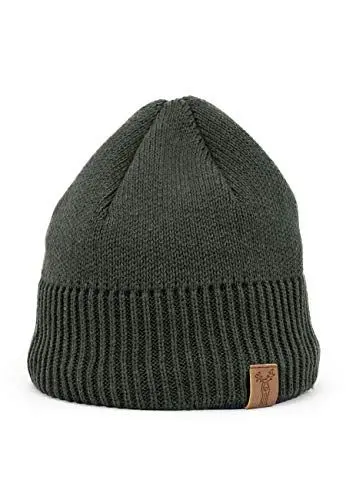 Produktbild: Elkline Strickmütze mit farbigem Rand und Fleece, Farbe:oliv
