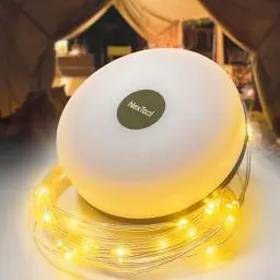 Produktbild: ELLASAY Camping Lichterkette, Außenlichterketten mit 5 Beleuchtungsmodi, 30s Wiederherstellung, Langlebig und Wasserdicht, USB-Ladung - 10M Tragbare Campinglampe für Camping, Garten und Wandern