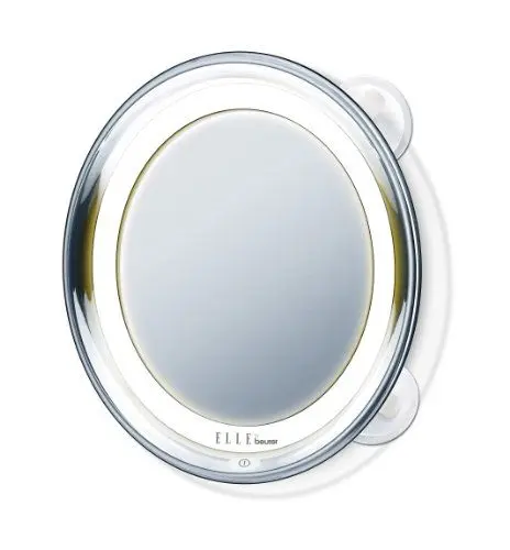 Produktbild: Elle by Beurer Beleuchteter Kosmetikspiegel FCE 79, Weiß-Silber
