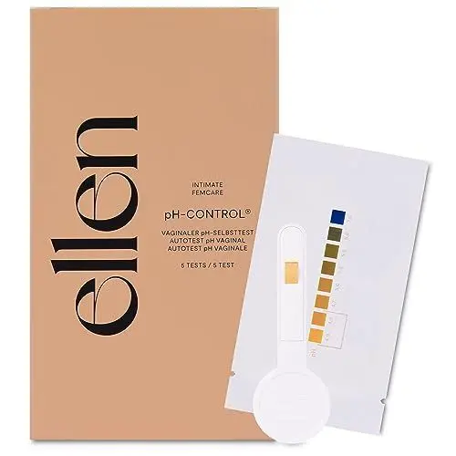 Produktbild: Ellen – pH-Control | Vaginaler Test zur Bestimmung des pH-Wertes und zur Erkennung von vaginalen Infektionen | Selbsttest mit einfacher und schmerzfreier Handhabung | Enthält 5 Test Applikatoren
