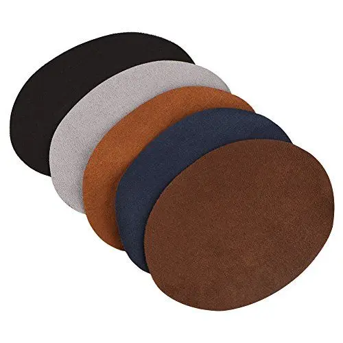 Produktbild: Ellenbogen Flicken, 10 Stück, 5 Farben, Wasserdichtes Selbstklebendes Ovales PU Leder Patch Reparatur Nähen Ellenbogen Knie Flicken Kleidung Zubehör