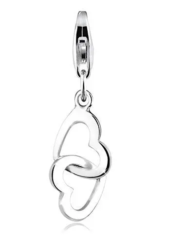 Produktbild: Elli Charm Damen Charm Doppel-Herzen Verbundenheit in 925 Sterling Silber