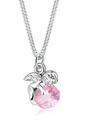 Produktbild: Elli Halskette Damen Anhänger Engel mit Kristall in 925 Sterling Silber