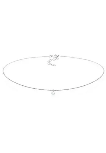 Produktbild: Elli Halskette Damen Choker Anhänger Geo mit Mondstein in 925 Sterling Silber