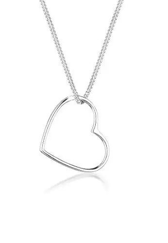 Produktbild: Elli Halskette Damen Herz Anhänger Filigran in 925 Sterling Silber