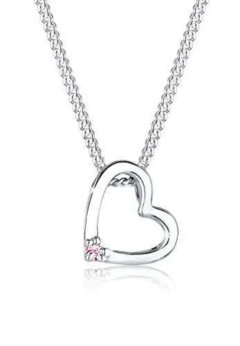 Produktbild: Elli Halskette Damen Herz Anhänger Symbol mit Kristall in 925 Sterling Silber