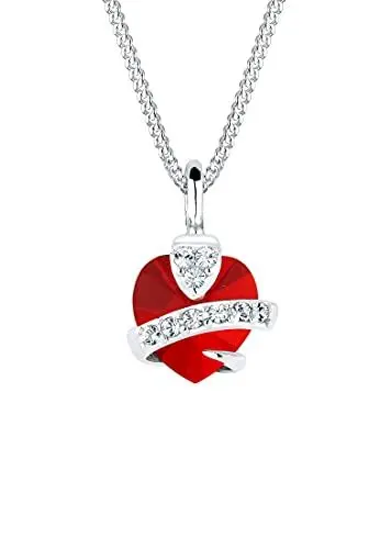Produktbild: Elli Halskette Damen Herz mit Kristall in 925 Sterling Silber
