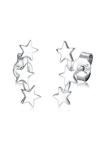 Produktbild: Elli Ohrringe Damen Ohrstecker Sterne Astro Look in 925 Sterling Silber