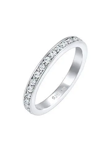 Produktbild: Elli Ring Damen Band Memoire mit Kristallen in 925 Sterling Silber