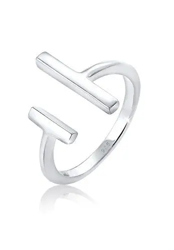 Produktbild: Elli Ring Damen Geo Stab Offen Minimal in 925 Sterling Silber