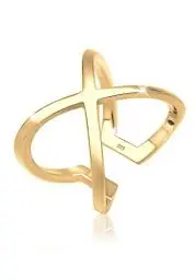 Produktbild: Elli Ring Damen Kreuz Basic Blogger Statement in 925 Sterling Silber
