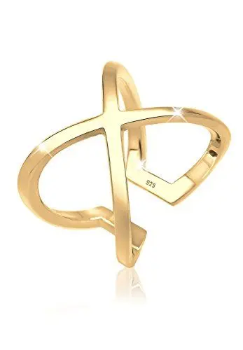 Produktbild: Elli Ring Damen Kreuz Basic Blogger Statement in 925 Sterling Silber