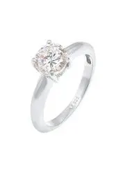 Produktbild: Elli Ring Damen Solitär mit Zirkonia Kristall in 925 Sterling Silber