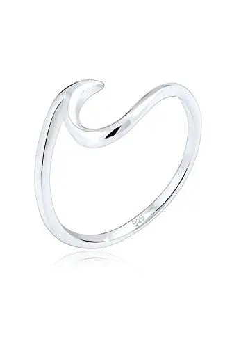 Produktbild: Elli Ring Damen Welle Strand Maritim in 925 Sterling Silber Vergoldet