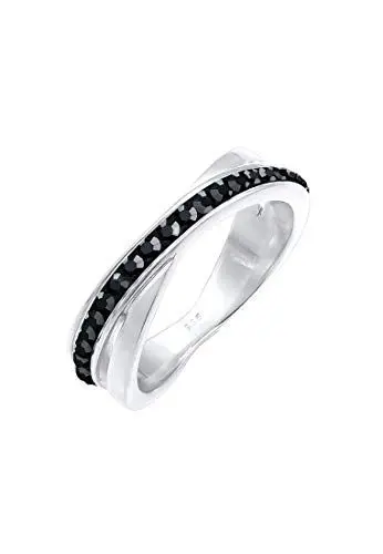 Produktbild: Elli Ring Damen Wickelring mit Kristallen in 925 Sterling Silber, Silberring
