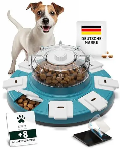 Produktbild: ElliPet® Hundespielzeug Intelligenz – Intelligenzspielzeug für Hunde mit Mehreren Funktionen: Spaß, interaktives Hundespielzeug, Hunde Beschäftigung, Trainieren und Füttern – besonders rutschfest