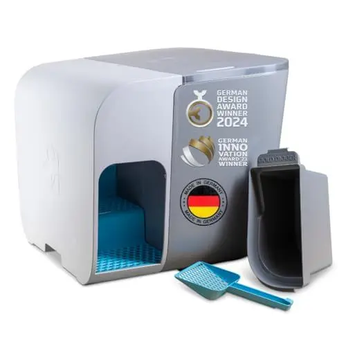 Produktbild: elly&bruce XL Katzenklo Cloou (original) | Katzenklo mit Deckel & Streuauffang-Treppe | Katzentoilette hohe Wanne geschlossen | Auch für Stehpinkler | Für weniger Streu in deiner Wohnung