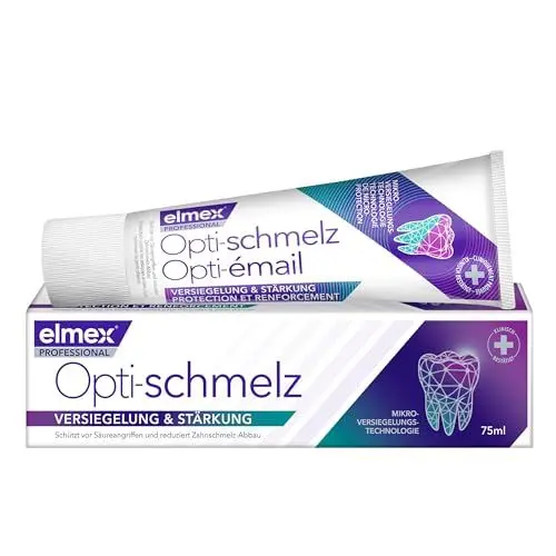 Produktbild: elmex Zahnpasta Professional Opti-schmelz Versiegelung & Stärkung 75ml – medizinische Zahnreinigung mit Aminfluorid versiegelt den Zahnschmelz – schützt vor Zahnschmelzabbau