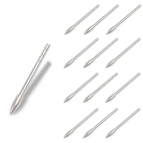 Produktbild: ELONG OUTDOOR 12 Stück Bogenschießen Pfeilspitzen Einsetzen Jagdspitzen 85 Grain 100 Grain 120 Grain für ID 4,2mm Carbon Pfeile Pfeilschaft