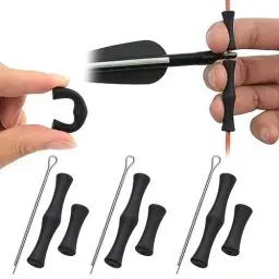 Produktbild: ELONG OUTDOOR 1 Set Bogenschießen Fingerschutz Silikon Bogensport Finger Protector Bowstring Schutzausrüstung Finger Tab Bowstring Finger Saver für Jagd für Jugend Erwachsen Anfänger schießen