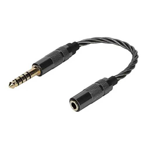 Produktbild: Elprico 4,4 Mm Symmetrischer Stecker auf 3,5 Mm Stereo-Buchse Adapter Kopfhörerkabel Kopfhörer-Audio-Adapterkabel für NW ZX507 DMP Z1 NW ZX300A NW WM1Z