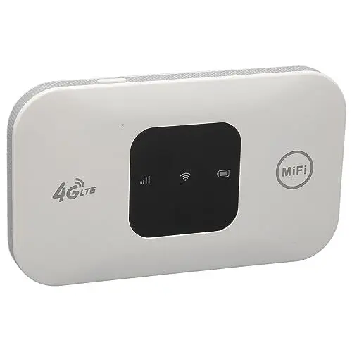 Produktbild: Elprico 4G-WLAN-Router, 150 Mbit/s Kabelloser LTE-Router mit SIM-Kartensteckplatz, Unterstützt 10 Geräte, 2100 MAh Akku, USB-WLAN-Modem für Büro, Reisen, Zuhause