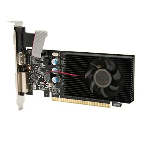 Produktbild: Elprico GT610 1 GB Grafikkarte, 810 MHz 1000 MHz 2560 X 1600 Computer-Grafikkarte, High-Definition-Multimedia-Schnittstelle, VGA, DVI, PC-Grafikkarte für HD-Video-Büro (GT610 1GD3 64BIT)