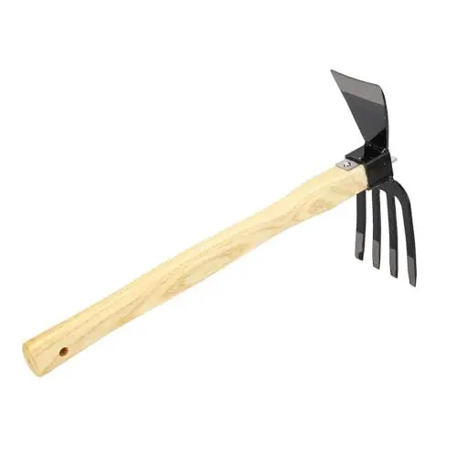 Produktbild: Elprico Gartenhacke, 15-Zoll-Hacke, Gartenwerkzeug, Gartenhacke für Gartenarbeit, Jäten, Garten-Hula-Hacke mit Rechen, Kohlenstoffstahlklinge Zum Jäten, Ernten, Graben, Pflanzen