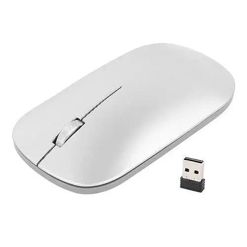 Produktbild: Elprico Kabellose Maus 2,4 G, Geräuschlose Tasten, Dual-Modus, Stilvolles Design, Langlebige Nutzung, Wiederaufladbar, Kompatibel mit Desktop-Laptop-Computern, Unisex-Stil